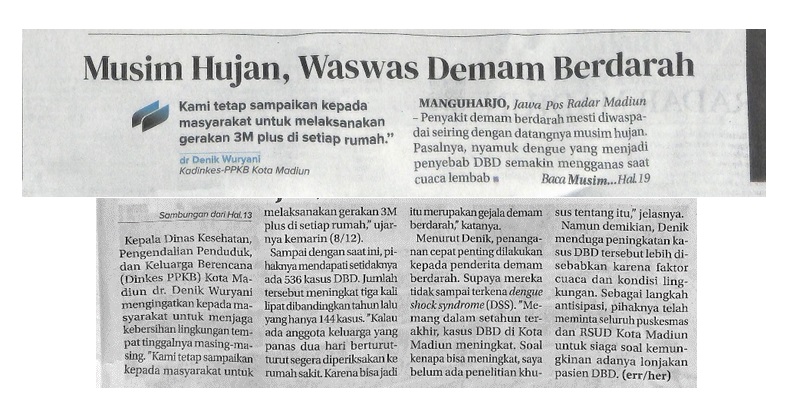 Musim Hujan, Was Was Demam Berdarah