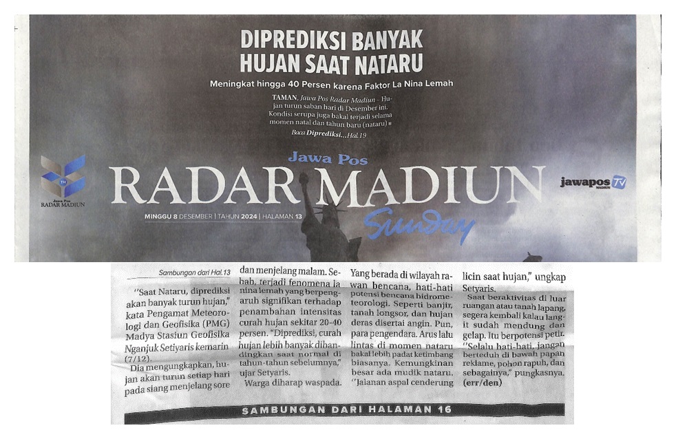 Diprediksi Banyak Hujan di Nataru