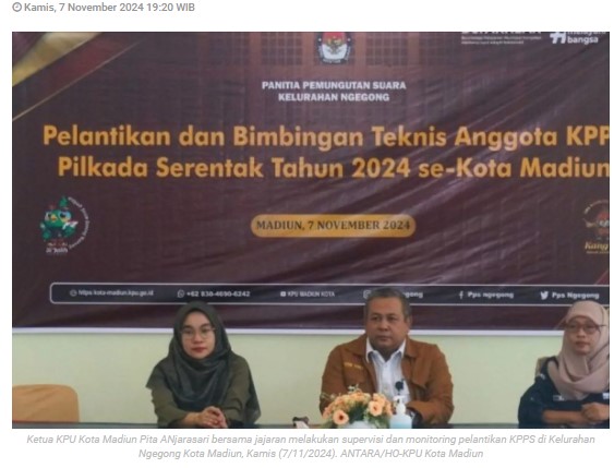 KPU Kota Madiun: KPPS garda terdepan kesuksesan Pilkada 2024