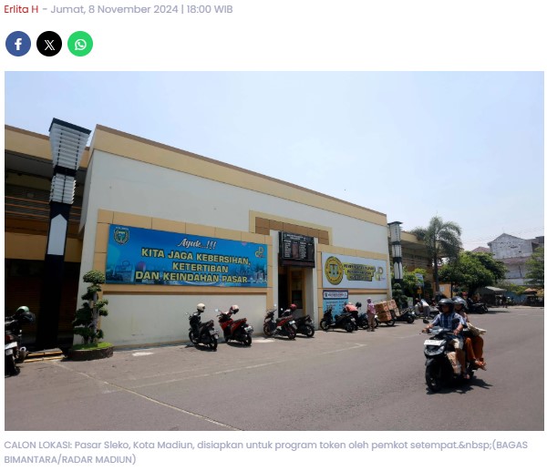 Pemkot Madiun Coba Tekan Inflasi dengan Token, Janjikan Harga Ideal di Pasar Sleko