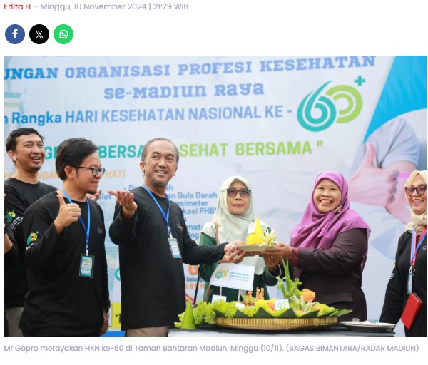 Rayakan HKN ke-60, Mr Gopro Gelar Pelayanan Pemeriksaan Kesehatan Sekaligus Dukung Pemberdayaan Ekonomi Madiun