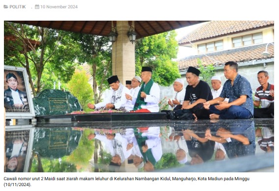 Kenang Jasa Para Leluhur, Cawali Maidi Ziarah ke Makam Tokoh Pencak Silat di Madiun