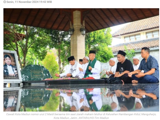 Cawali Maidi lakukan ziarah makam tokoh masyarakat Kota Madiun