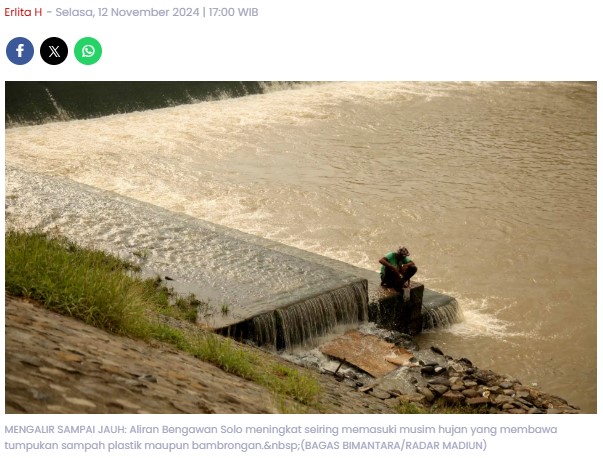 Sungai di Kota Madiun Darurat Sampah, Potensi Tersumbat Bambrongan hingga Rawan Banjir