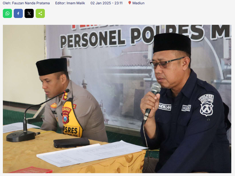 Polres Madiun Kota Berkomitmen Wujudkan Polri yang Lebih Baik di 2025
