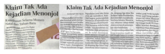 Klaim Tak Ada Kejadian Menonjol