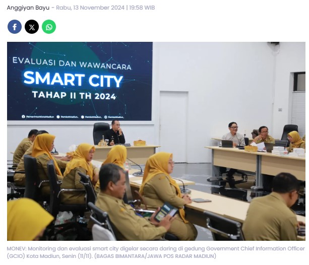 Evaluasi Implementasi Program Smart City Pemkot Madiun, Tim Asesor Libatkan Lintas Kementerian