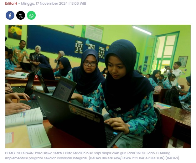 Dinas Pendidikan Kota Madiun Implementasikan Program Sekolah Integrasi, Guru Tiga SMPN Ini Bakal Dirotasi