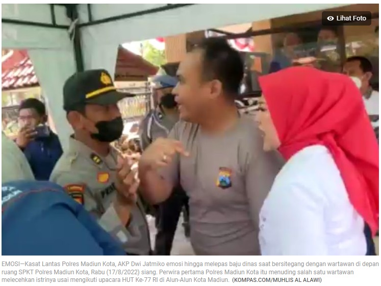Kronologi Kasat Lantas Polres Madiun Kota Emosi dan Copot Baju, Tuduh Wartawan Lecehkan Istrinya