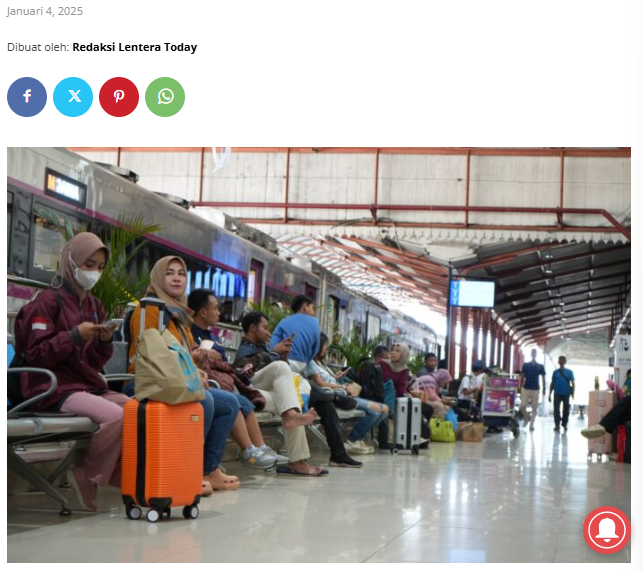 Arus Balik Libur Tahun Baru 2025, KAI Daop 7 Madiun Layani 36.138 Penumpang