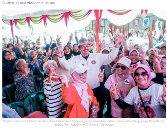 Paslon Maidi-Panuntun dapat dukungan dari warga Kelurahan Manguharjo-Patihan