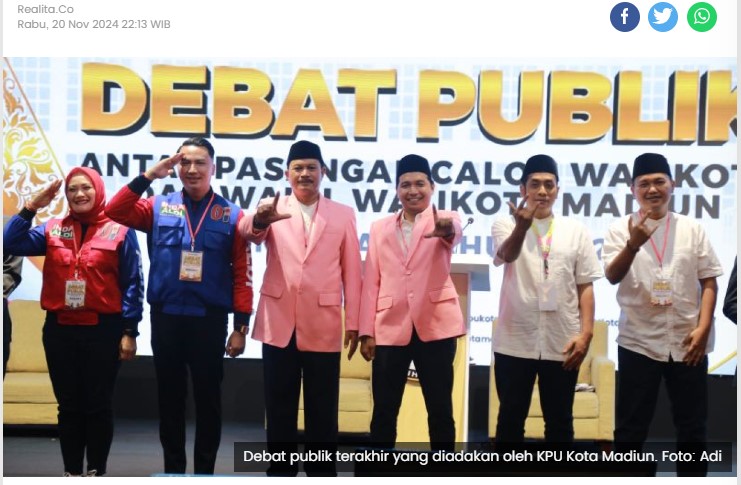 Debat Terakhir Pilkada Kota Madiun, Ini Kata Paslon