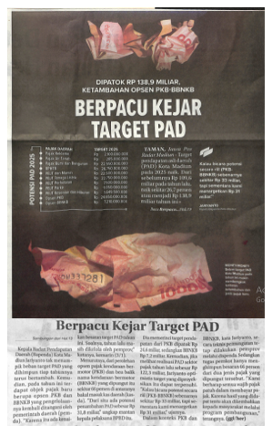 Berpacu Kejar Target PAD
