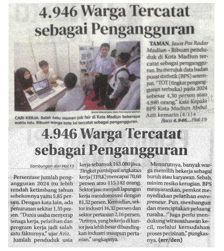 4.946 Warga Tercatat sebagai Pengangguran