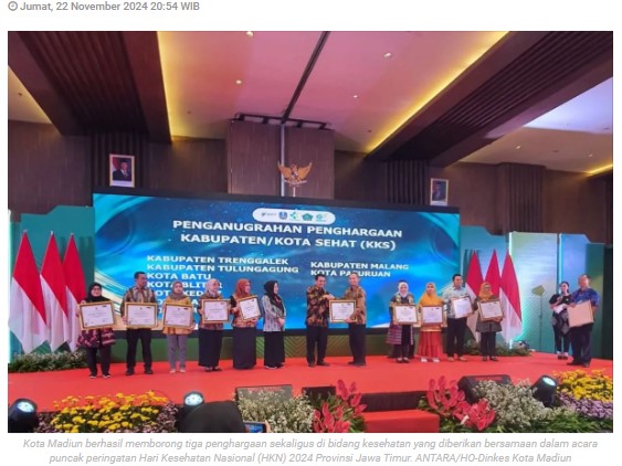 Kota Madiun raih tiga penghargaan di bidang kesehatan tingkat Jatim