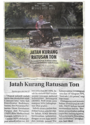 Jatah Kurang Ratusan Ton
