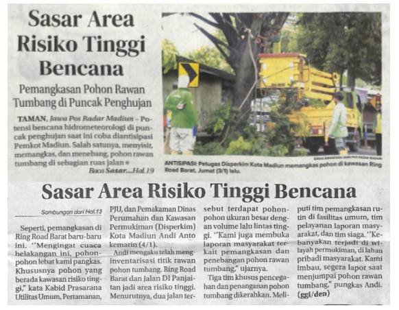 Sasar Area Risiko Tinggi Bencana