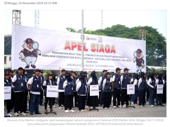 Bawaslu Kota Madiun lakukan patroli pengawasan di masa tenang pilkada