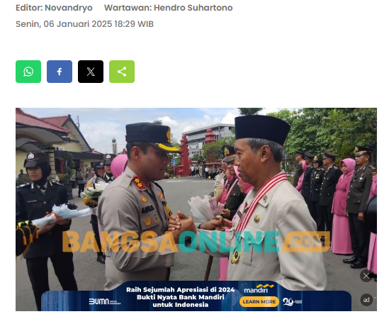 Polres Madiun Kota Gelar Wisuda Purna Bhakti 15 Anggota Polri dan 3 ASN