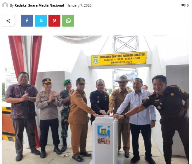 Pj Walikota Madiun di Awal Tahun 2025 Resmikan Tiga Proyek Besar Sekaligus