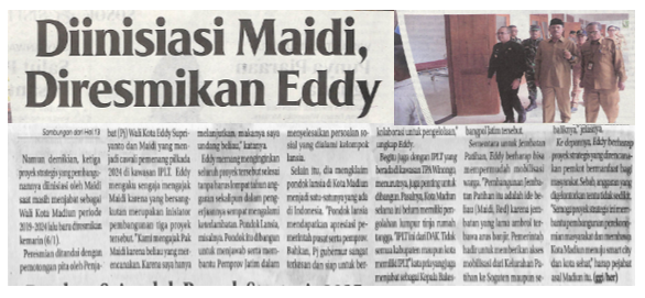 Diinisiasi Maidi, Diresmikan Eddy
