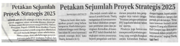 Petakan Sejumlah Proyek Strategis 2025