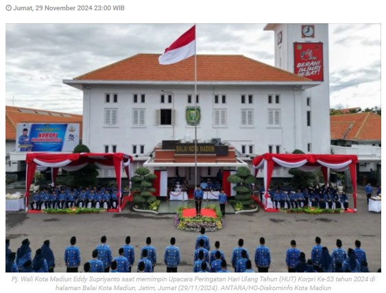 Pj Wali Kota Madiun ingatkan Korpri tingkatkan disiplin dan integritas