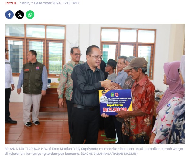 Puluhan Rumah Rusak akibat Bencana, Pemkot Madiun Telan Rp 187 Juta untuk Rehab