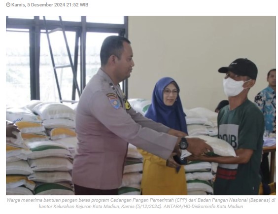Pemkot Madiun salurkan bantuan pangan tahap akhir di tahun 2024