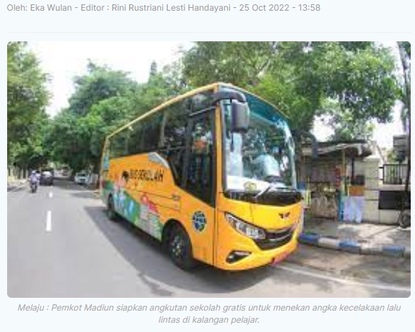 Tekan Kecelakaan, Pemkot Madiun Siapkan ASG untuk Siswa