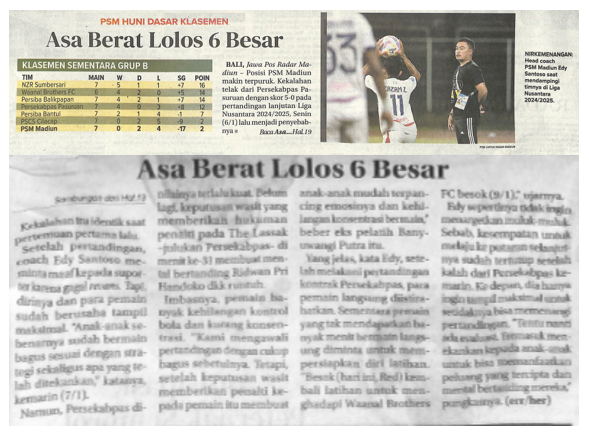 Asa Berat Lolos 6 Besar