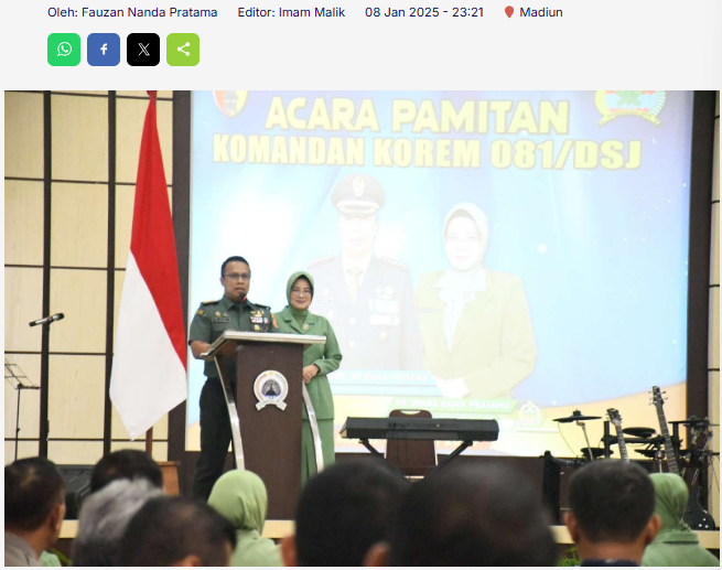 Sinergitas di Madiun Raya, Kolonel Inf Rama: Kunci Kondusivitas Wilayah