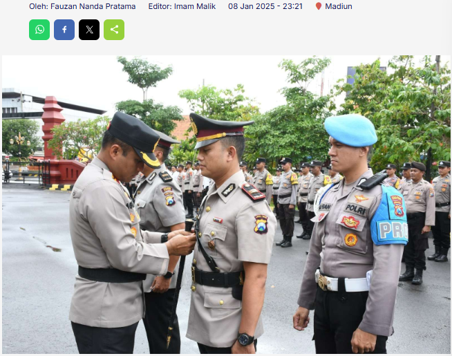 Kapolres Madiun Kota Pimpin Sertijab Kasat Intelkam