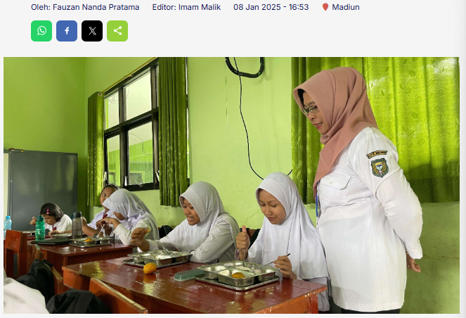 SD Winongo 1 Kota Madiun Apresiasi Program Makan Bergizi Gratis