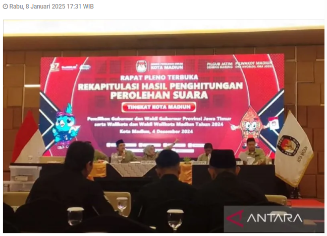KPU Kota Madiun gelar penetapan hasil Pilkada 2024