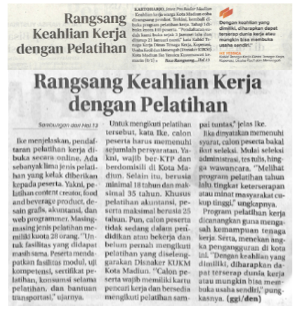 Rangsang Keahlian Kerja dengan Pelatihan