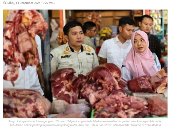 Natal-Tahun Baru, TPID Kota Madiun waspadai inflasi bahan pokok