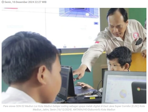 Tingkatkan kemampuan digital, siswa SDN Kota Madiun belajar coding