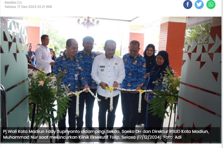 RSUD Kota Madiun Kini Punya Klinik Eksekutif Tulip