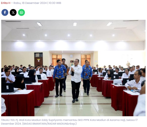 Faktor Usia, Delapan Peserta SKD PPPK di Kota Madiun Kesulitan Operasikan Mouse