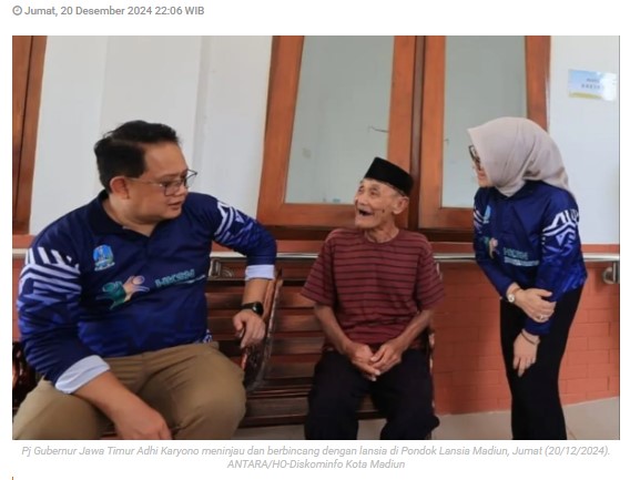 Pj Gubernur Jatim apresiasi pembangunan Pondok Lansia di Madiun