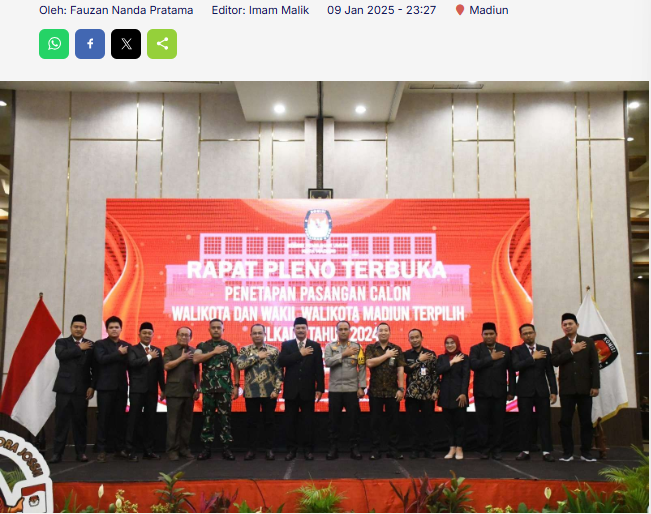 Polres Madiun Kota Amankan Sidang Pleno Penetapan Pemenang Pilkada 2024