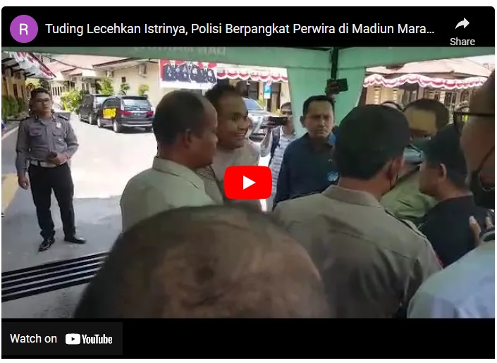 Tuding Lecehkan Istrinya, Perwira Polisi di Madiun Marah hingga Lepas Baju Dinas