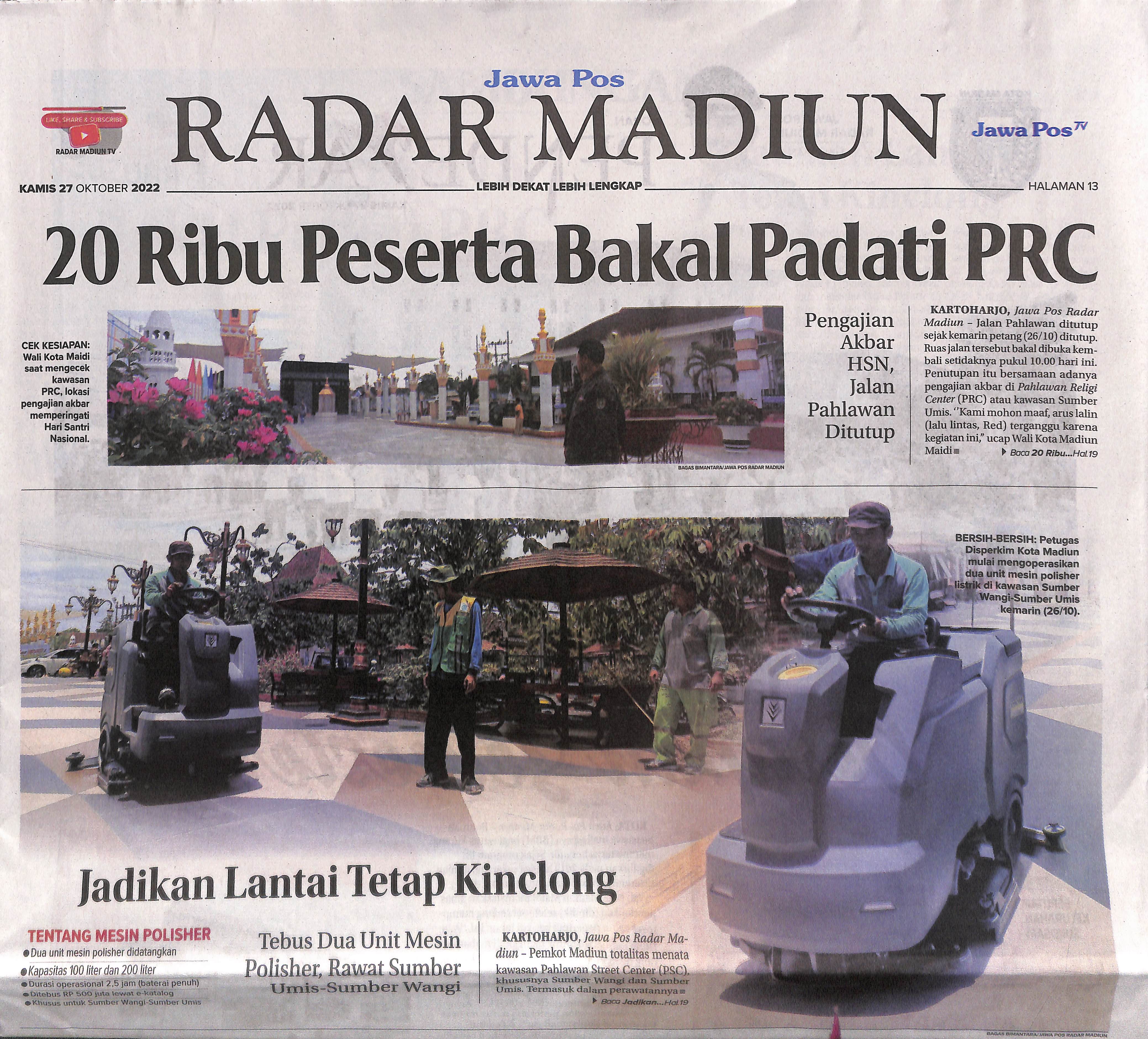 20 Ribu Peserta Bakal Padati PRC, Pengajian Akbar HSN Jalan Pahlawan Ditutup