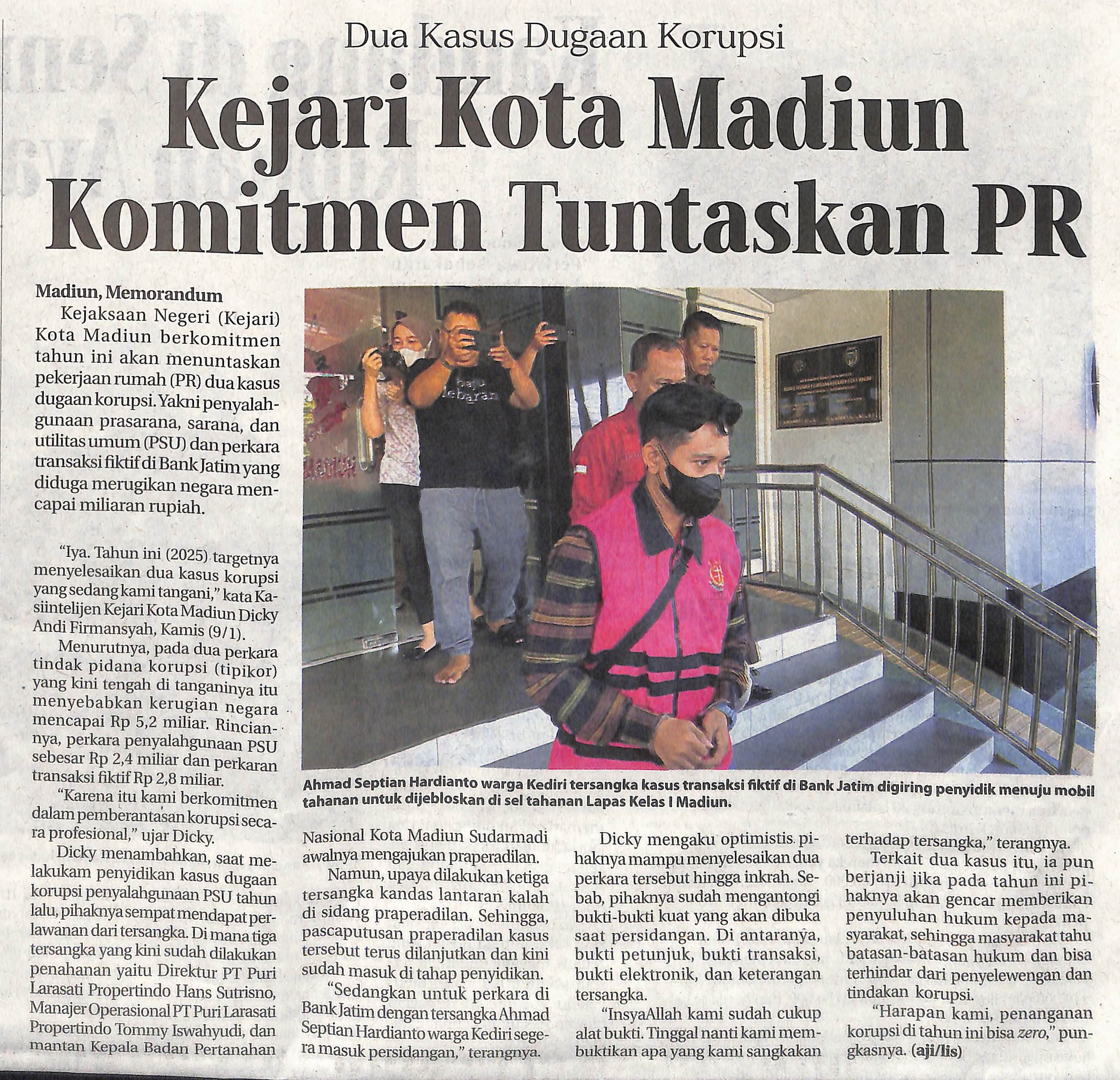 Kejari Kota Madiun Komitmen Tuntaskan PR