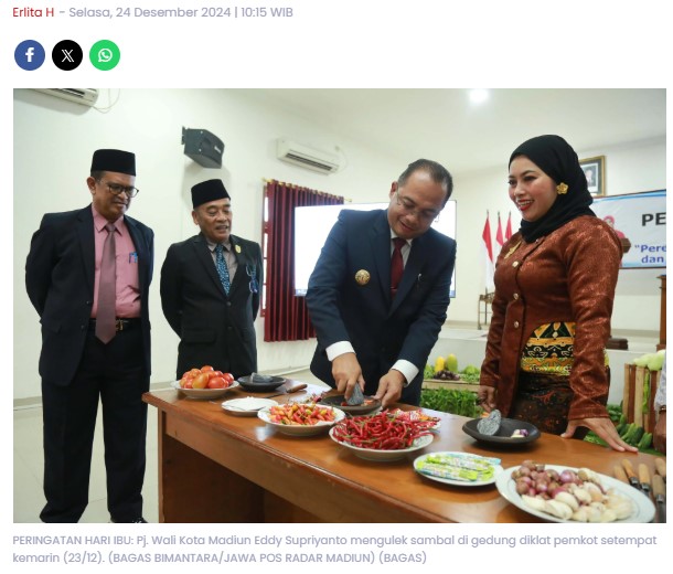 Peringati Hari Ibu, Eddy Klaim Minim Kasus KDRT di Kota Madiun