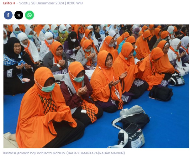 Kuota Haji 2025 Kota Madiun: 148 Jemaah Reguler, 54 Cadangan, Berikut Penjelasannya