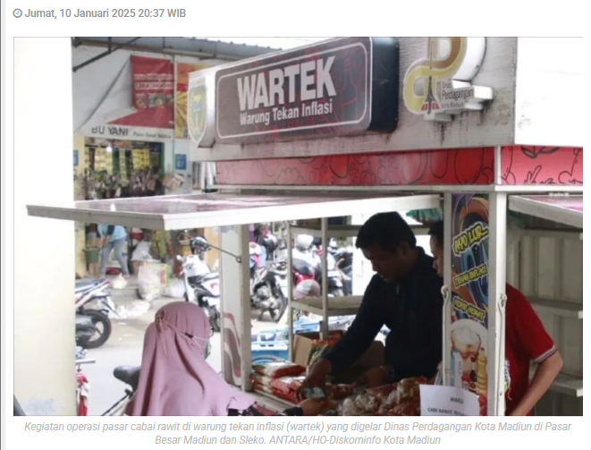 Pemkot Madiun sediakan cabai rawit di warung guna tekan inflasi