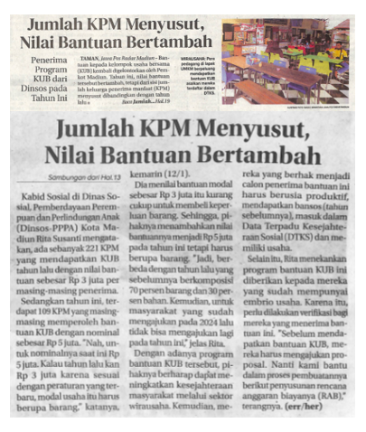 Jumlah KPM Menyusut, Nilai Bantuan Bertambah