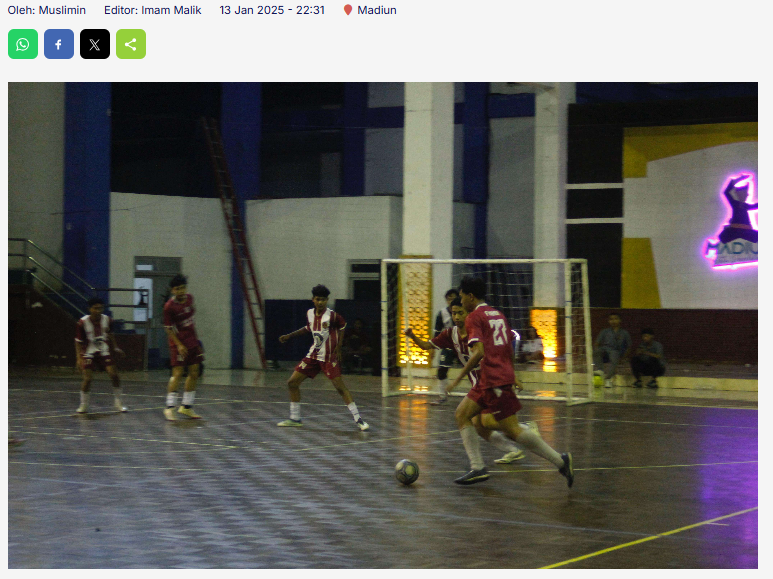 MAN 2 Madiun Juara Duff Futsal Championship Volume.2, Tumbangkan SMA-4 Madiun 5-1